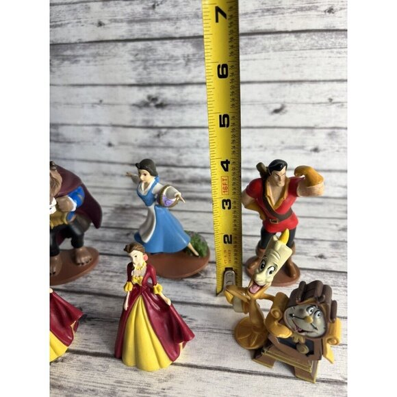 Disney Beauty And The Beast PVC Plastic Figurines Cake Toppers Toy Lot Of 6 - Picture 6 of 11